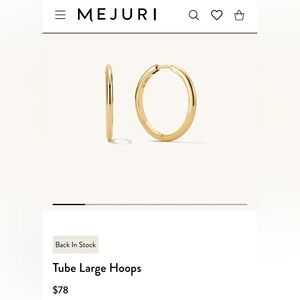 Mejuri Gold Vermeil Tube Large Hoops
